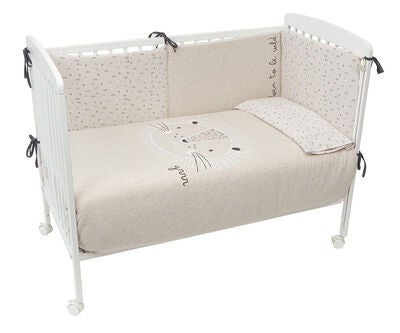 BimbiCasual Sengekant Og Putetrekk, White/Linen