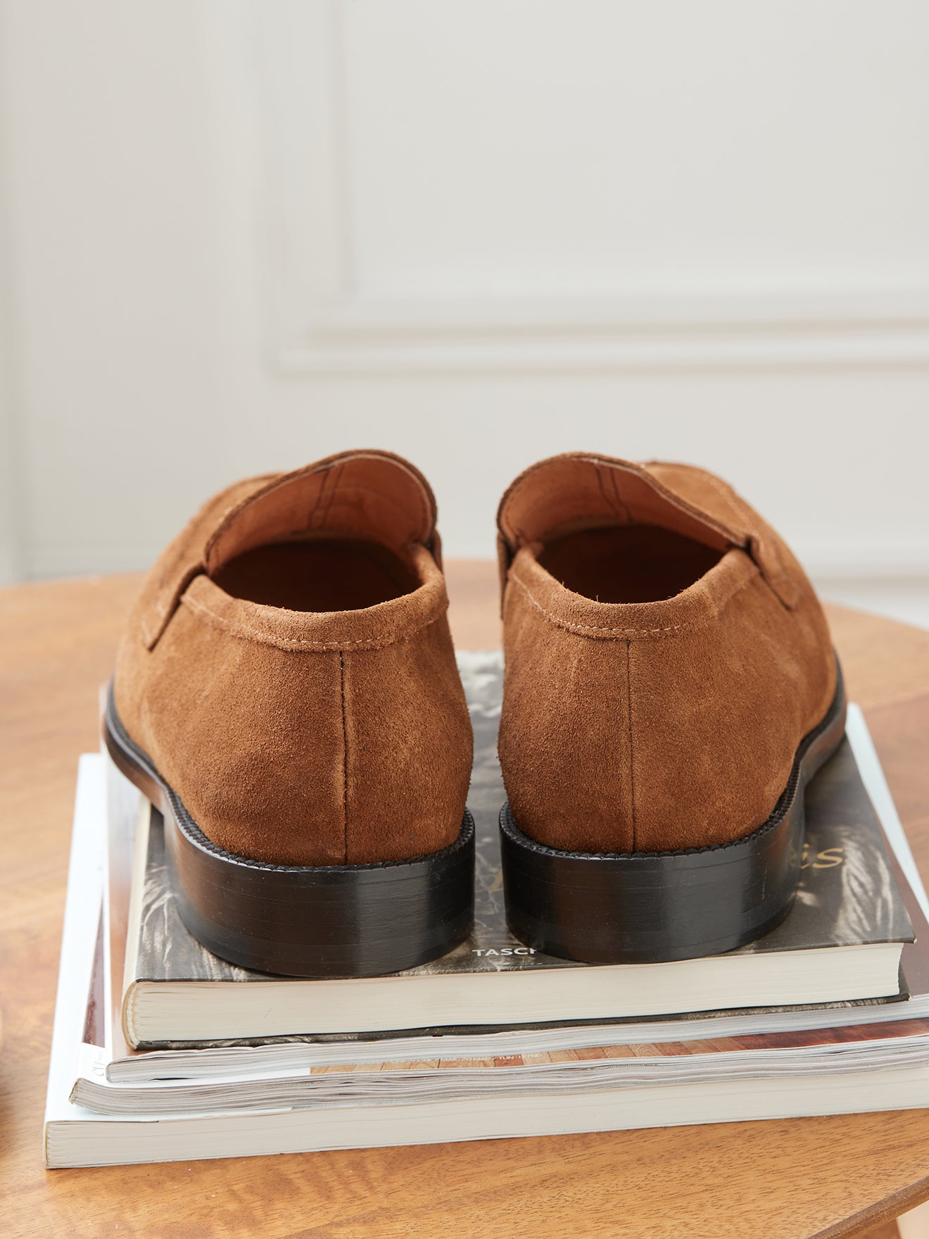 Mocassins croûte de cuir homme