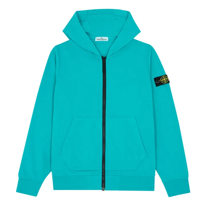 Stone Island Sweat Zippé Logo | Vert émeraude