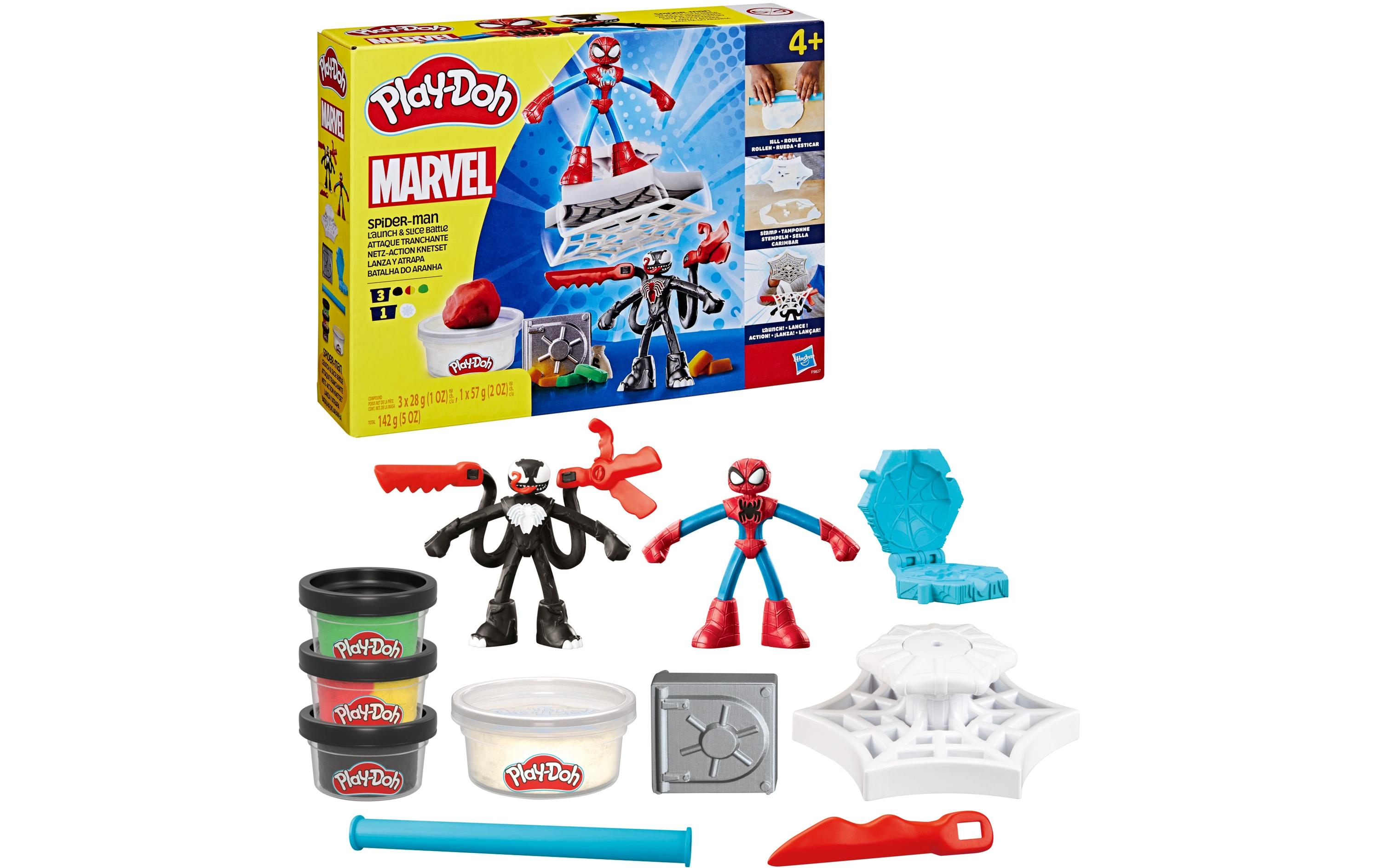 Knetspielzeug Marvel Spider-Man: Netz-Action KnetsetSpielset mit Actionfiguren, Knete und Accessoires