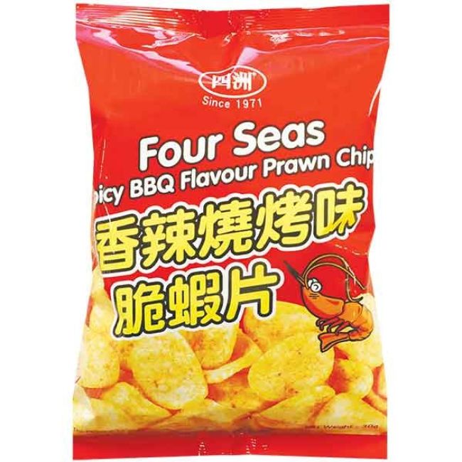 FOUR SEAS Garnalenchips met Pittige BBQ Smaak 30g