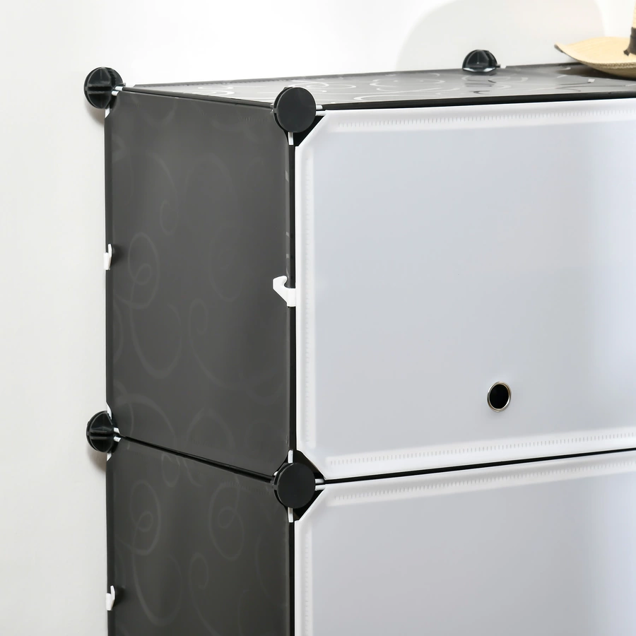 HOMCOM Regalsystem mit Zubehör schwarz, weiß