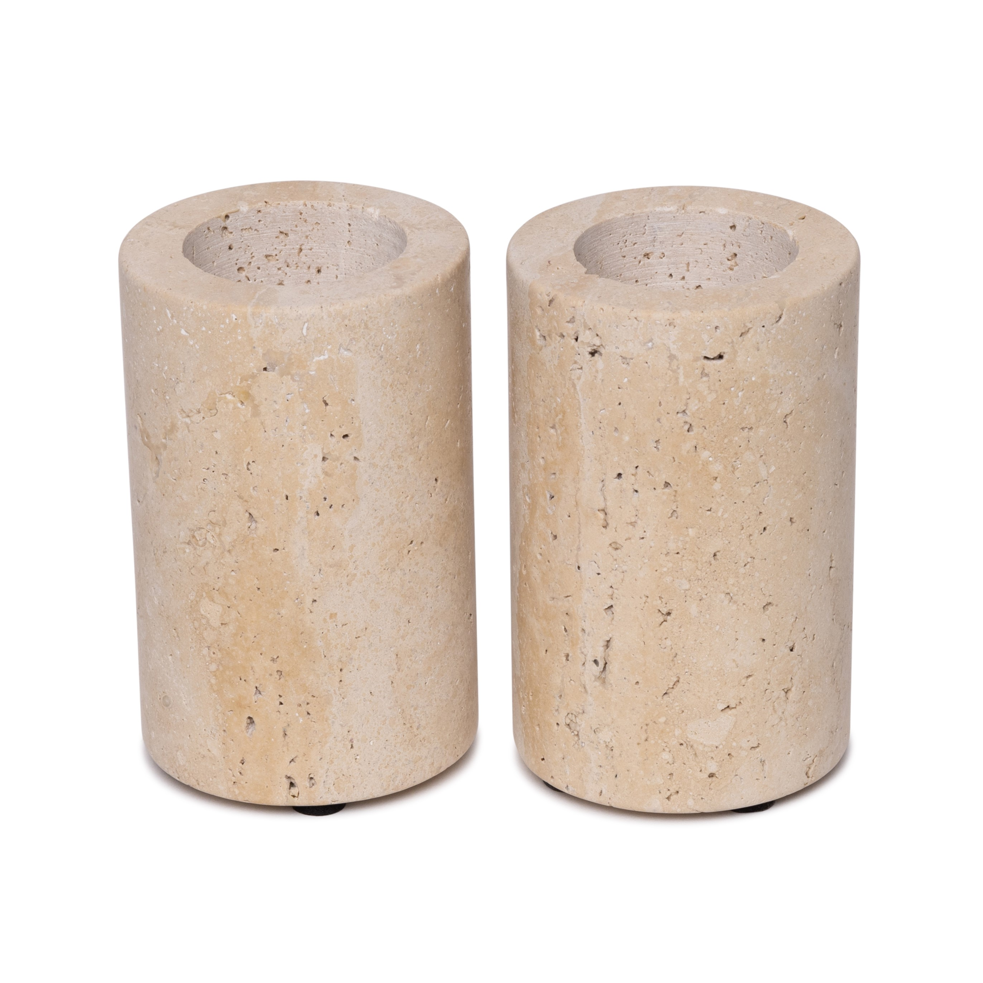 Waxinelichthouder cilinder Travertine L 6x10cm