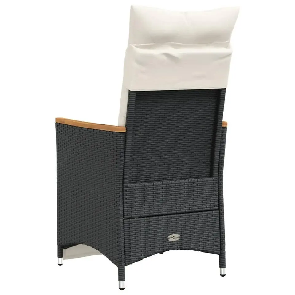 vidaXL - Tuinstoel - Zwart - Poly rattan