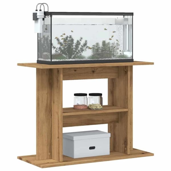vidaXL Akvariumstativ artisan eik 80x35x60 cm konstruert tre