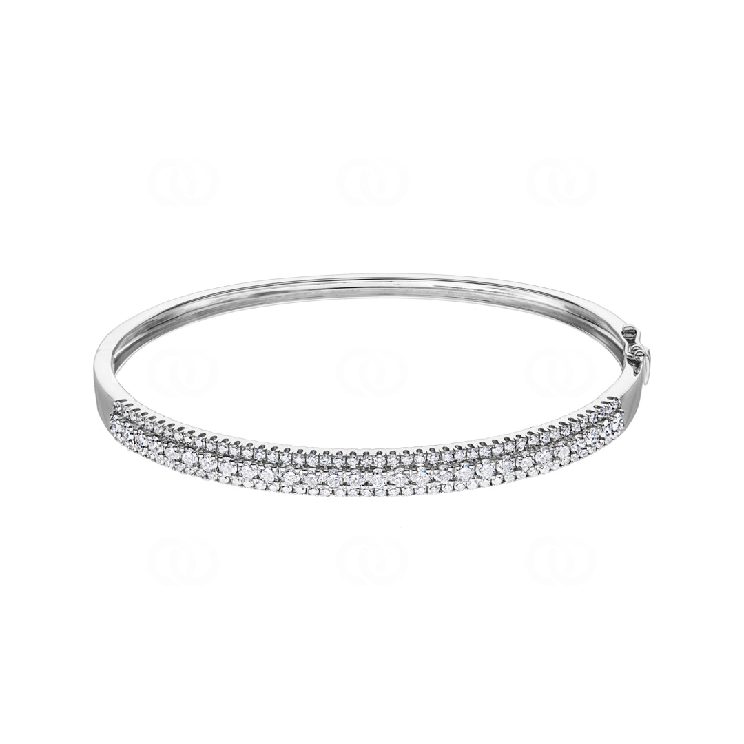 2.01 Karat Diamantarmreif 750/18 K Weissgold