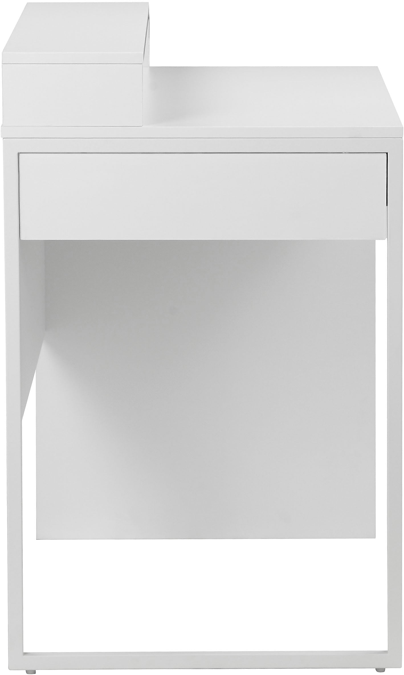 PLACES OF STYLE Schreibtisch »Moid, Computertisch in modernem Design« Breite 80 cm, mit Schublade, Kabeldurchlass & Metallkufe