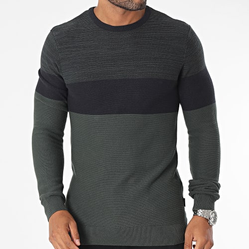 Pull 20715858 Vert Bleu Marine