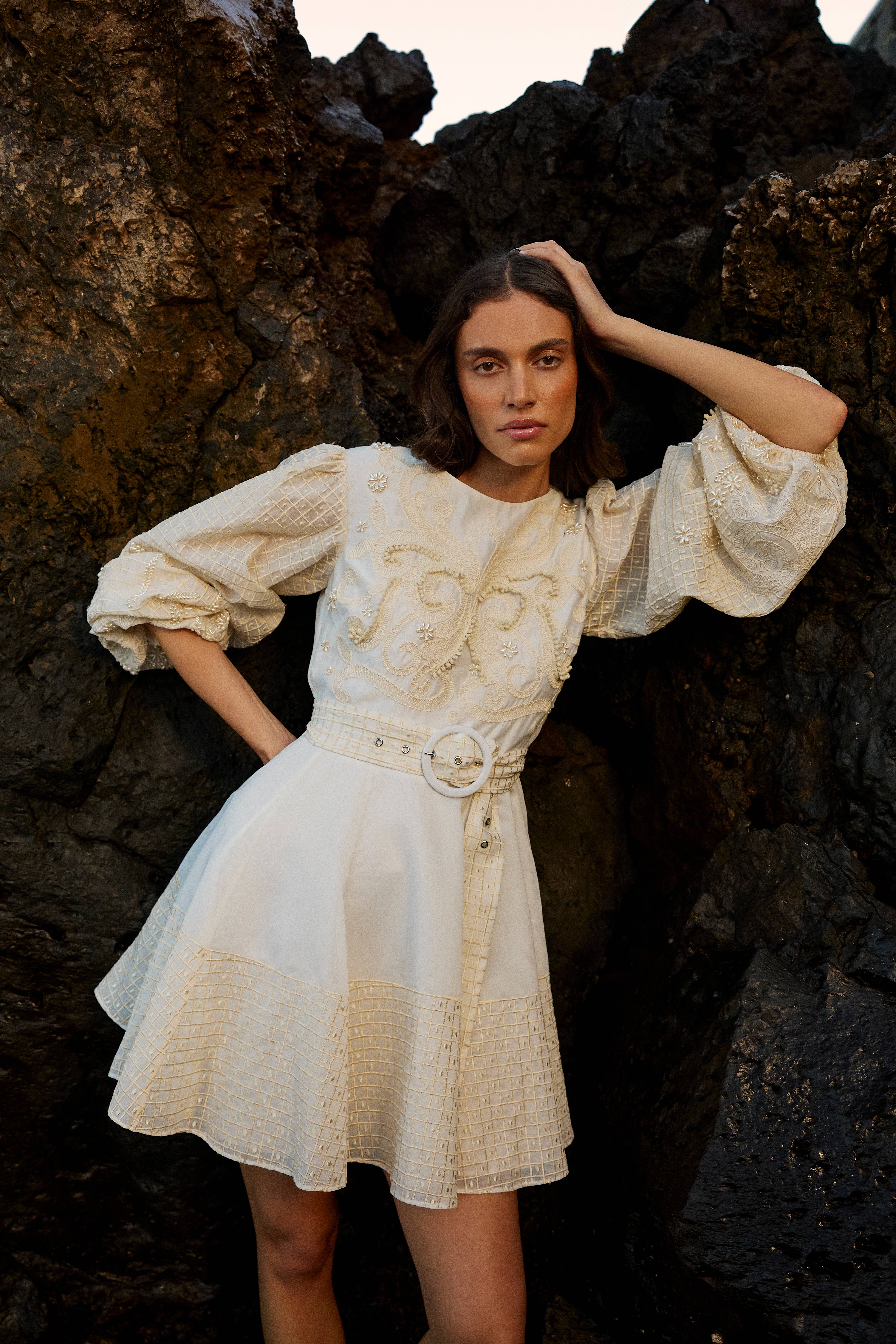 KarenMillen Robe Mini Ceinturée À Détails Perlés