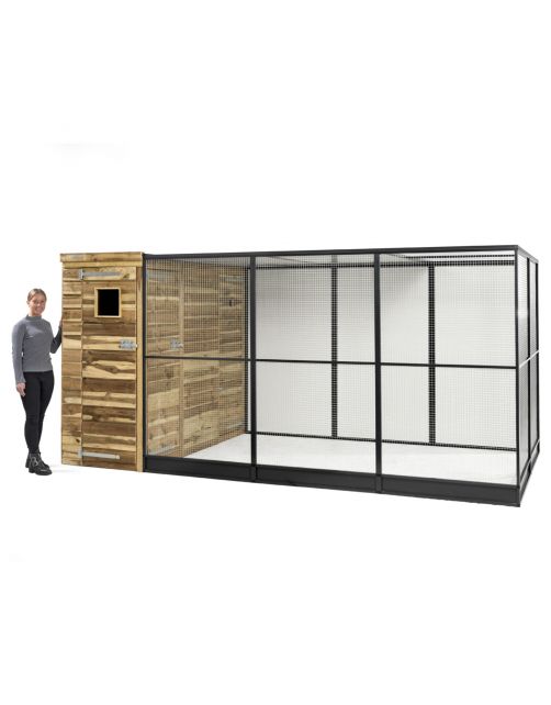 Voldux Volière R10 Links - Vogelverblijven - 391x200x190 cm Bruin