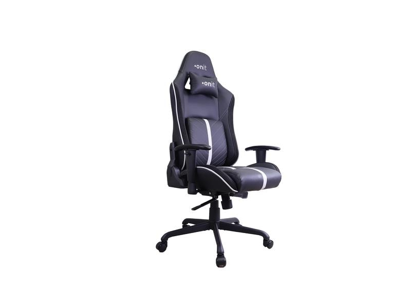 onit Gaming-Stuhl Pro Schwarz/Grau Ergonomischer Stuhl für lange Gaming-Sessions und Arbeitstage