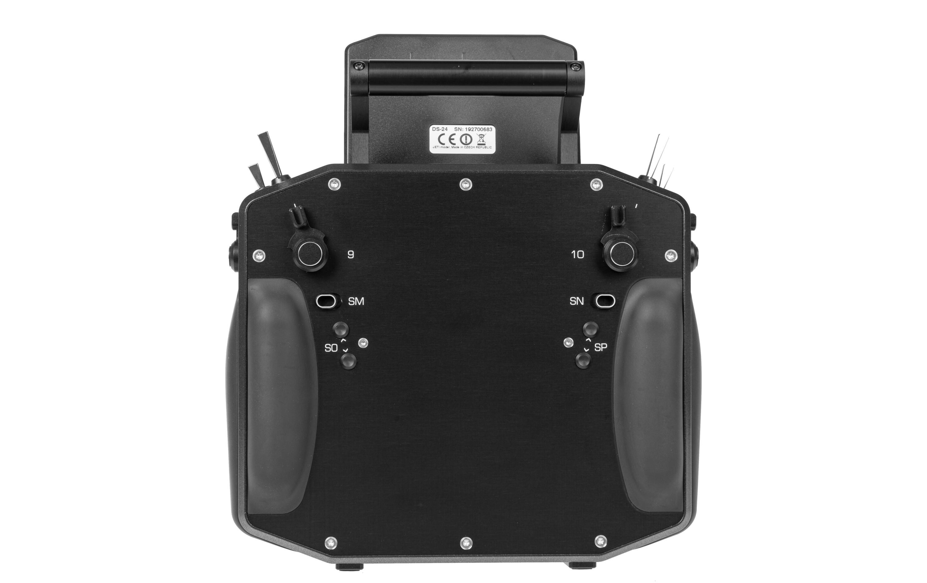 Fernsteuerung DS-24 Carbon Line Dark Blue 24 Kanal Duplex EX<br>Professioneller 24-Kanal Sender mit Geber auf Rückseite und Carbon-Frontplatte