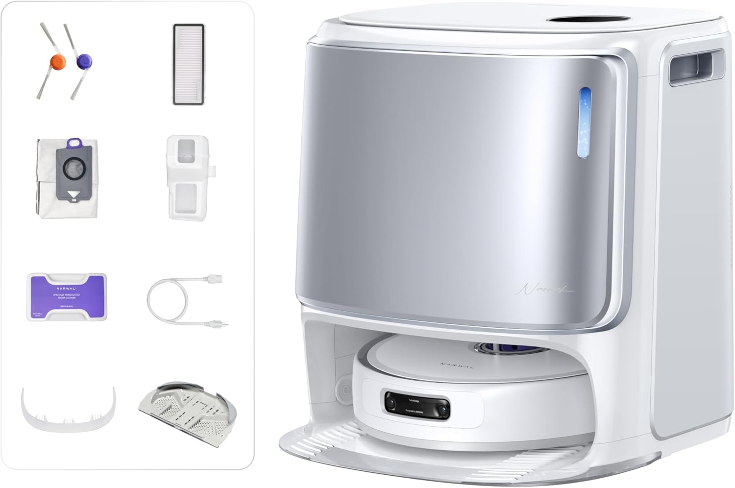 NARWAL Freo Z10 Ultra Saugroboter mit Wischfunktion, 18.000Pa Saugleistung, Dynamische Moppausdehnung, Tangle-Free System, Intelligente Nass-Trocken-Reinigung, All-in-One-Basisstation