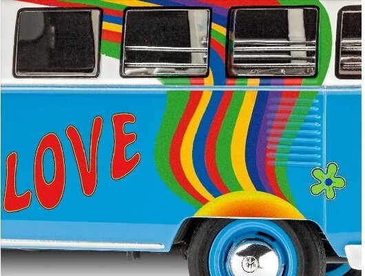 Revell - Vw T1 Samba Bus Flower Power - 1:24 - Level 5 - 07399