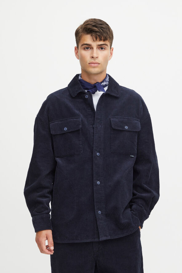 Casual Friday CFAUGUSTO 0090 corduroy overshirt Dark navy