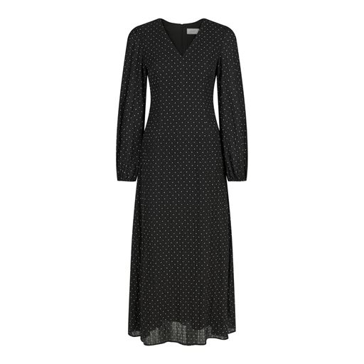 Neo Noir Toya Dot Crepe Kjole, Black, 42