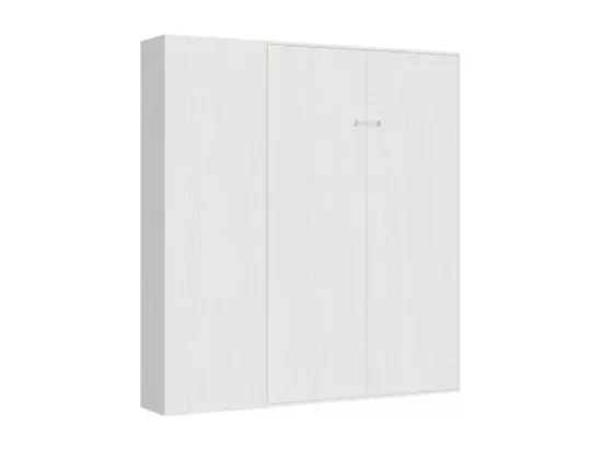 Armoire lit 120x190 avec canapé et colonne de rangement bois blanc Kanto-Couleur Microfibre 01
