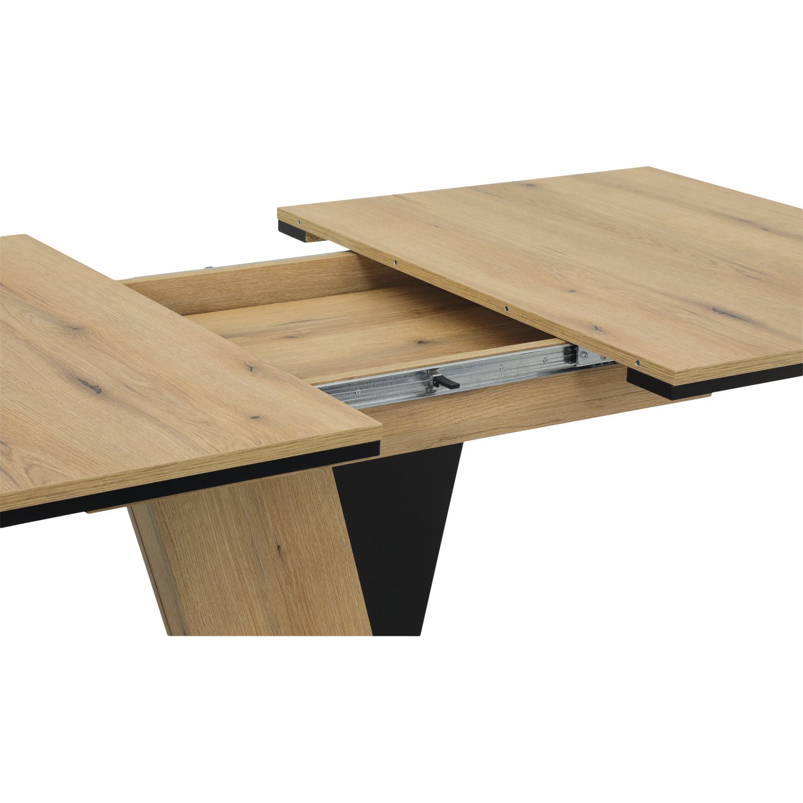 Tisch Lucy Dekor Eiche Evoke schwarz 140/180 x 76 x 90 cm