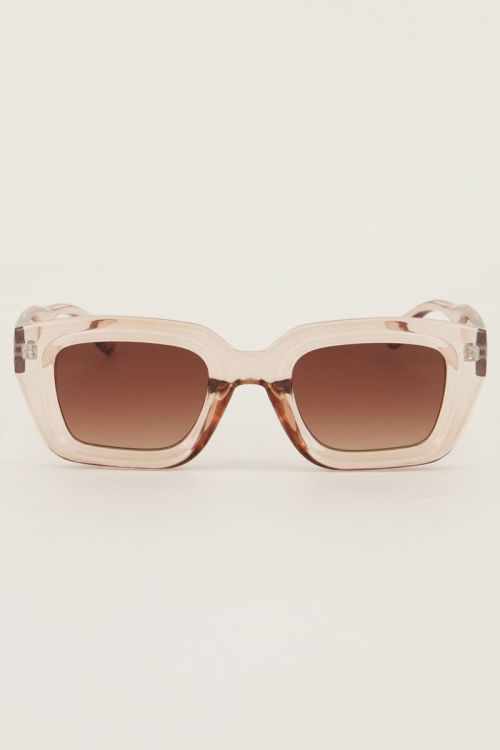 Roze retro zonnebril