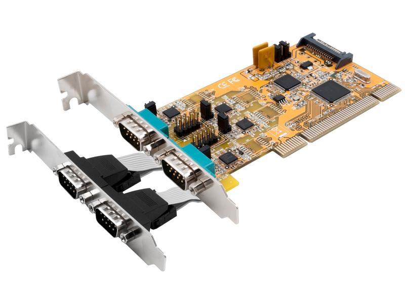 Exsys PCI-Karte 4x RS-232/422/485 PCI-Schnittstellenkarte mit seriellen Anschlüssen