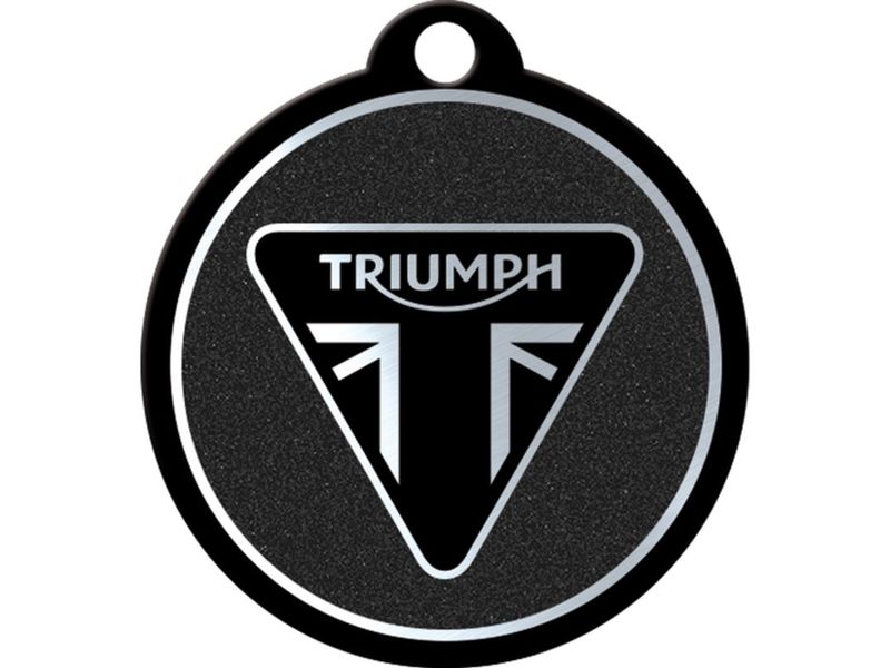 Nostalgic Art Schlüsselanhänger Triumph Ø 4 cm, Schwarz Anhänger mit Triumph Logo