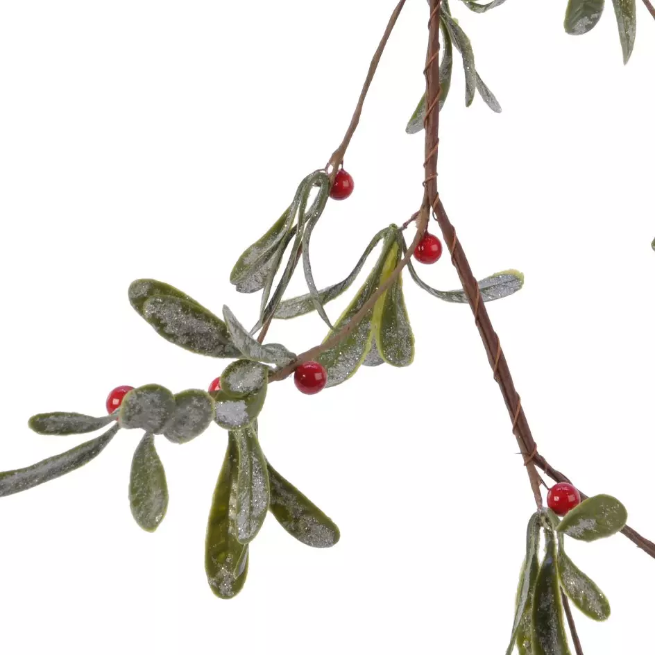 Guirlande de baies (180 cm) Nature garnie Vert