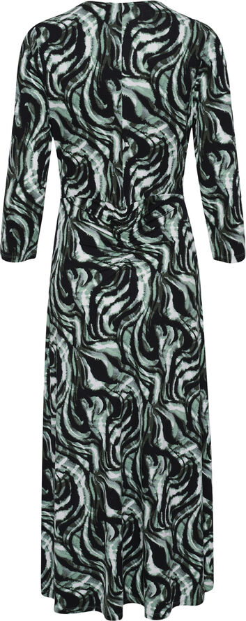 Soaked in Luxury SLHanadi Printed V-Neck Dress Kombu green swirl