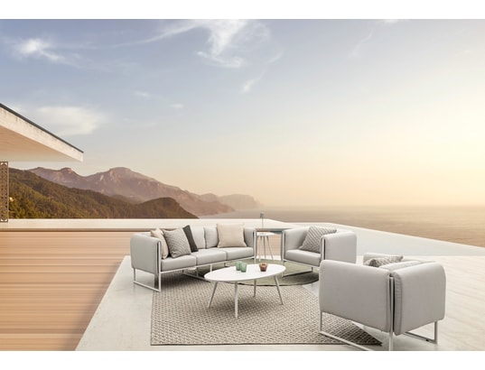 BIZZOTTO - Tapis Bhajan gris 230 x 350 cm (extérieur)