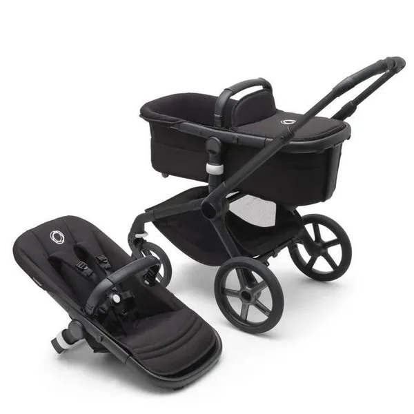 Carrinho de bebê Bugaboo Fox 5, preto/preto, bege deserto