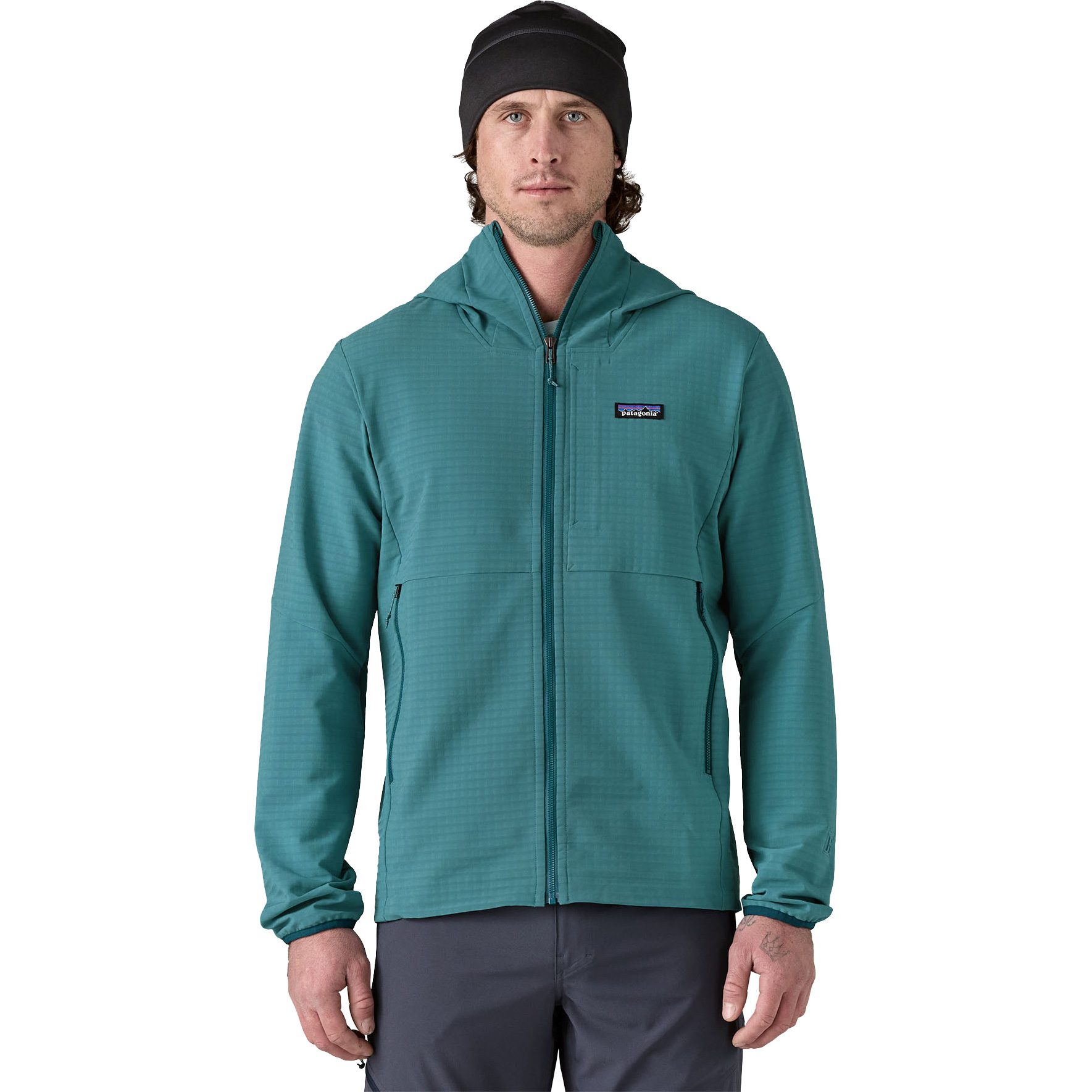 Patagonia R1 TechFace Hoody Fleecejacke Herren wetland blue