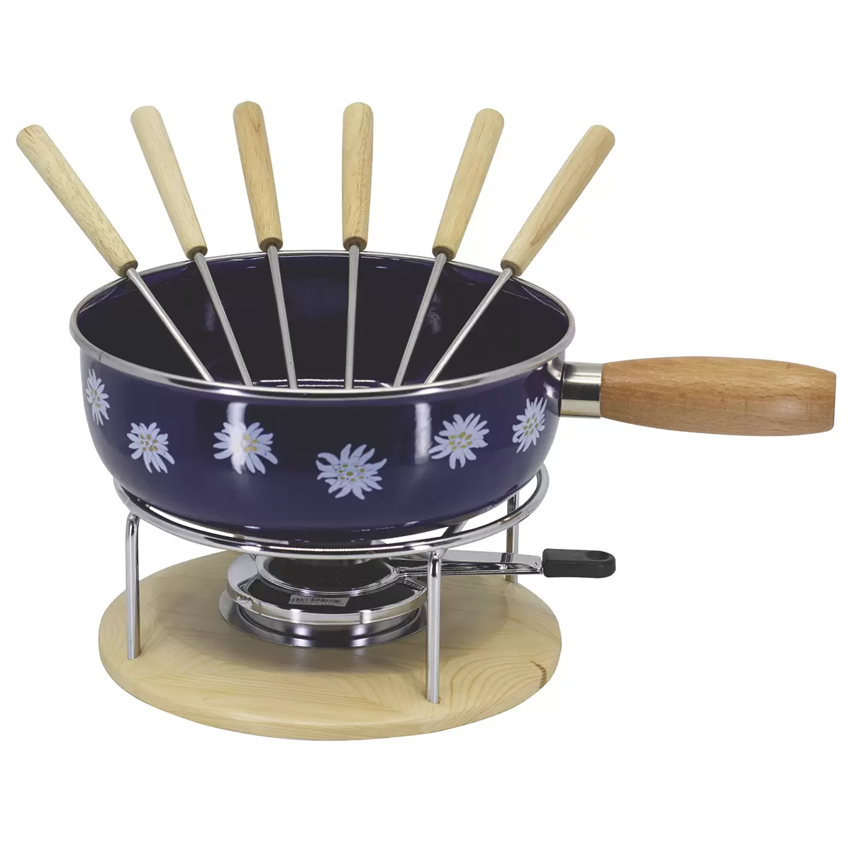 Käsefondue Set Edelweiss Schwarz