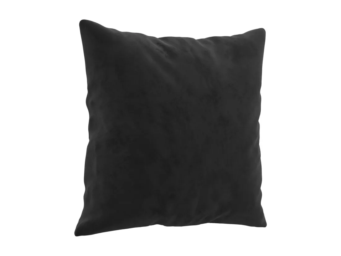 Canapé 3 places avec oreillers décoratifs noir 180 cm velours