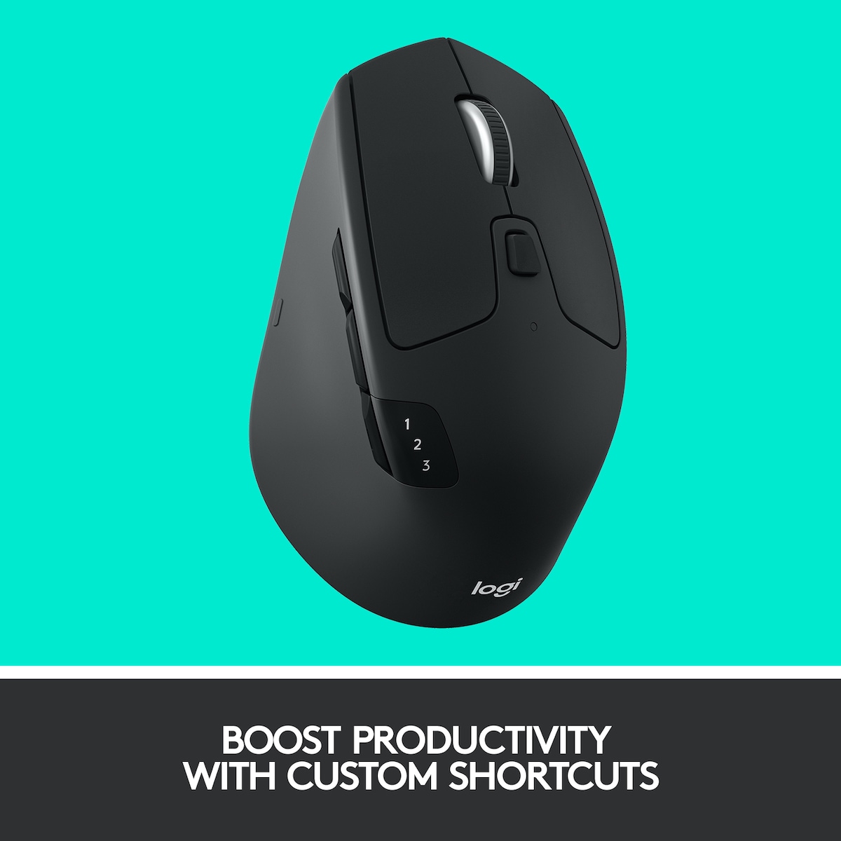 Logitech M720 Triathlon trådløs Bluetooth mus (sort)