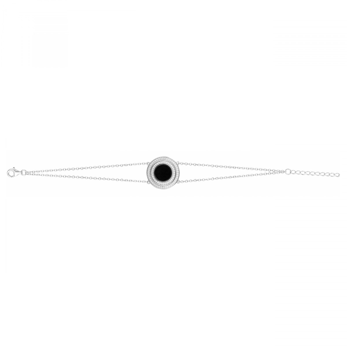 Bracelet en Argent avec oxyde de zirconium blanc