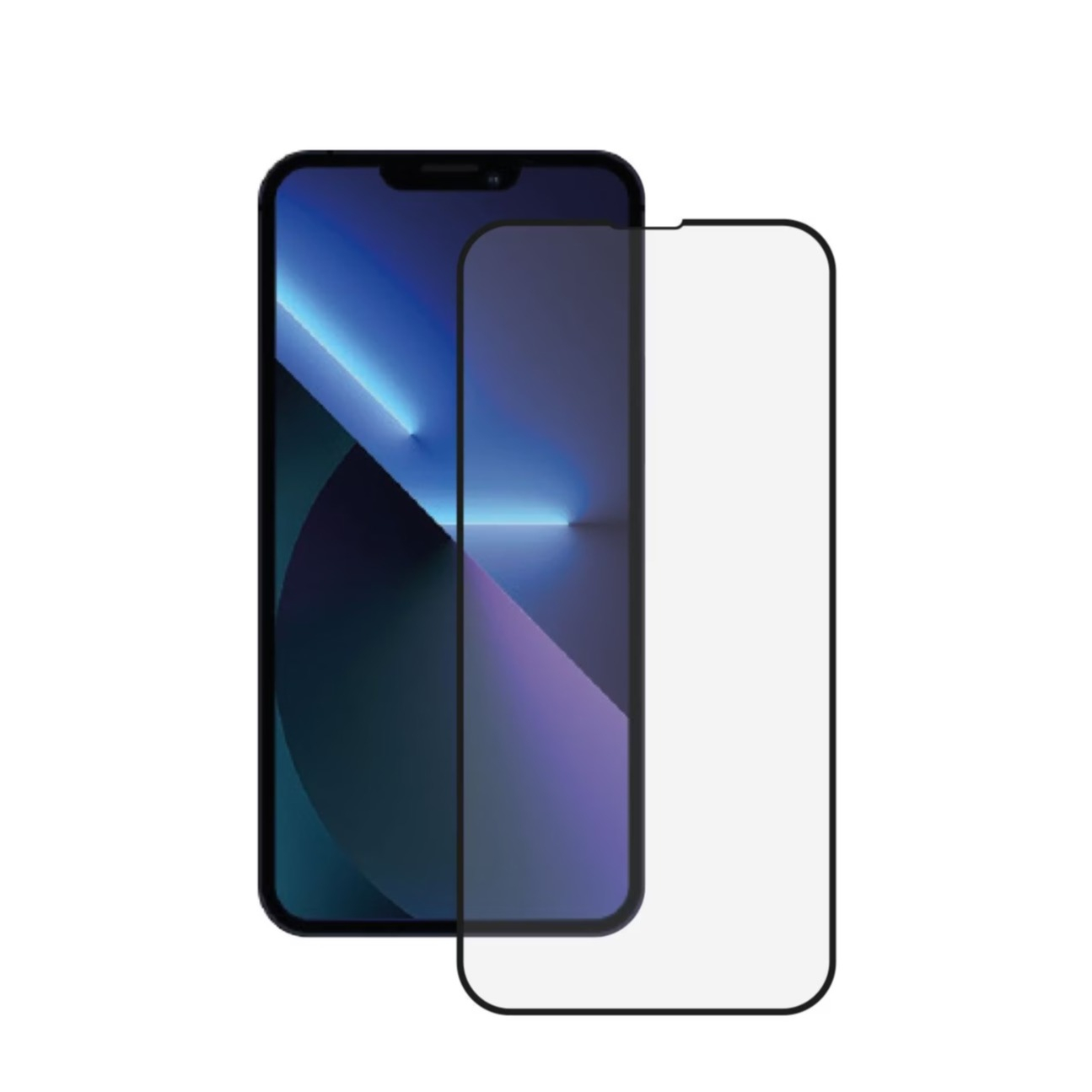iPhone 13 / iPhone 13 Pro Full-Screen Vollbild Panzer Glas mit Rahmen (62845)