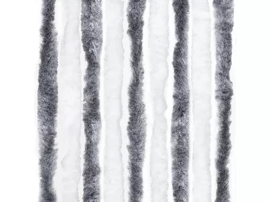Moustiquaire Gris et blanc 100x220 cm Chenille