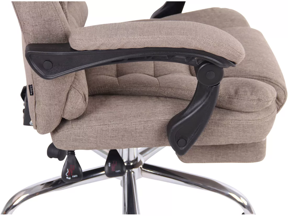 Chaise de bureau - Tissu - Taupe - Oxygen