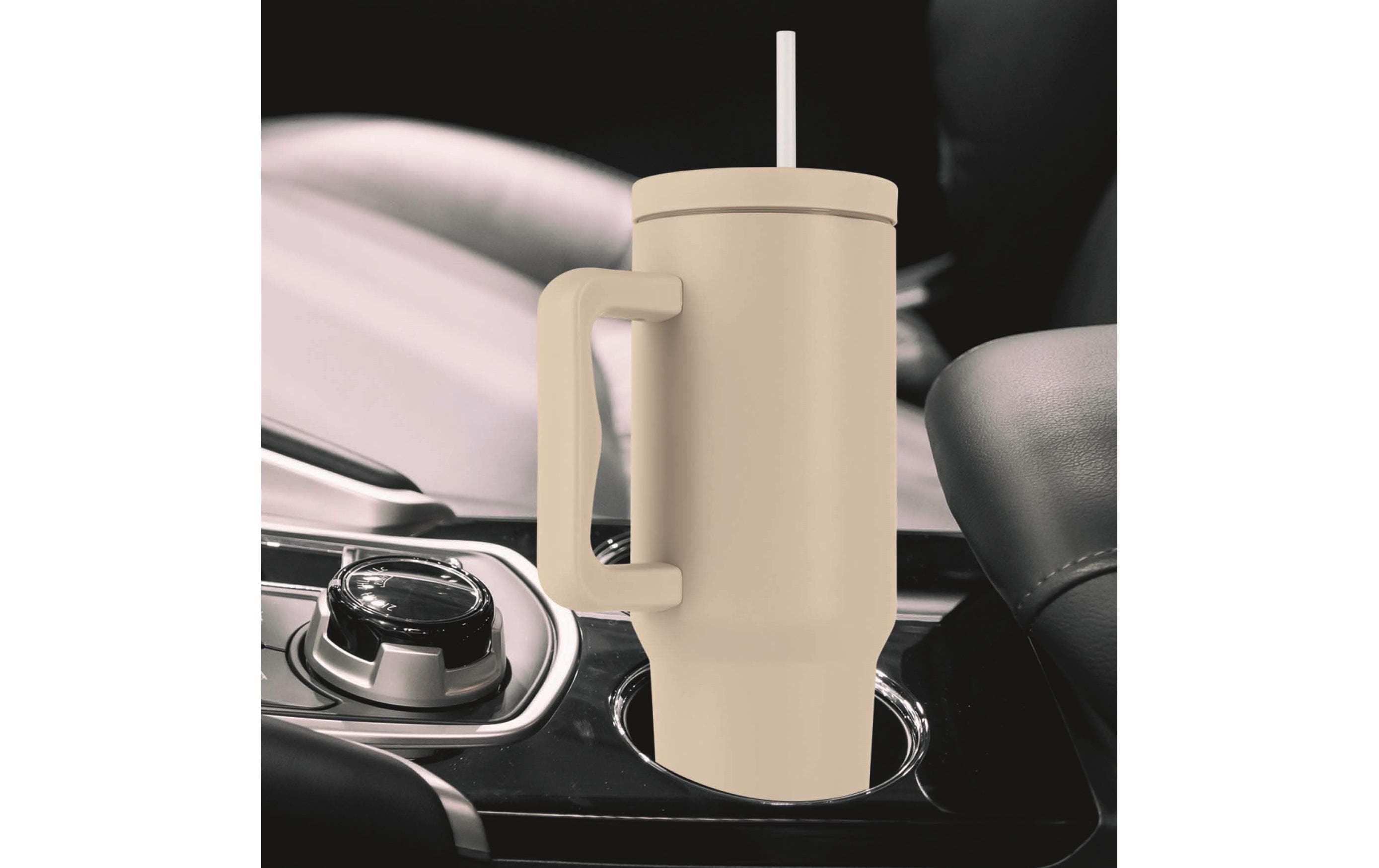 Thermobecher 1200 ml, BeigeIsolierbecher mit Griff