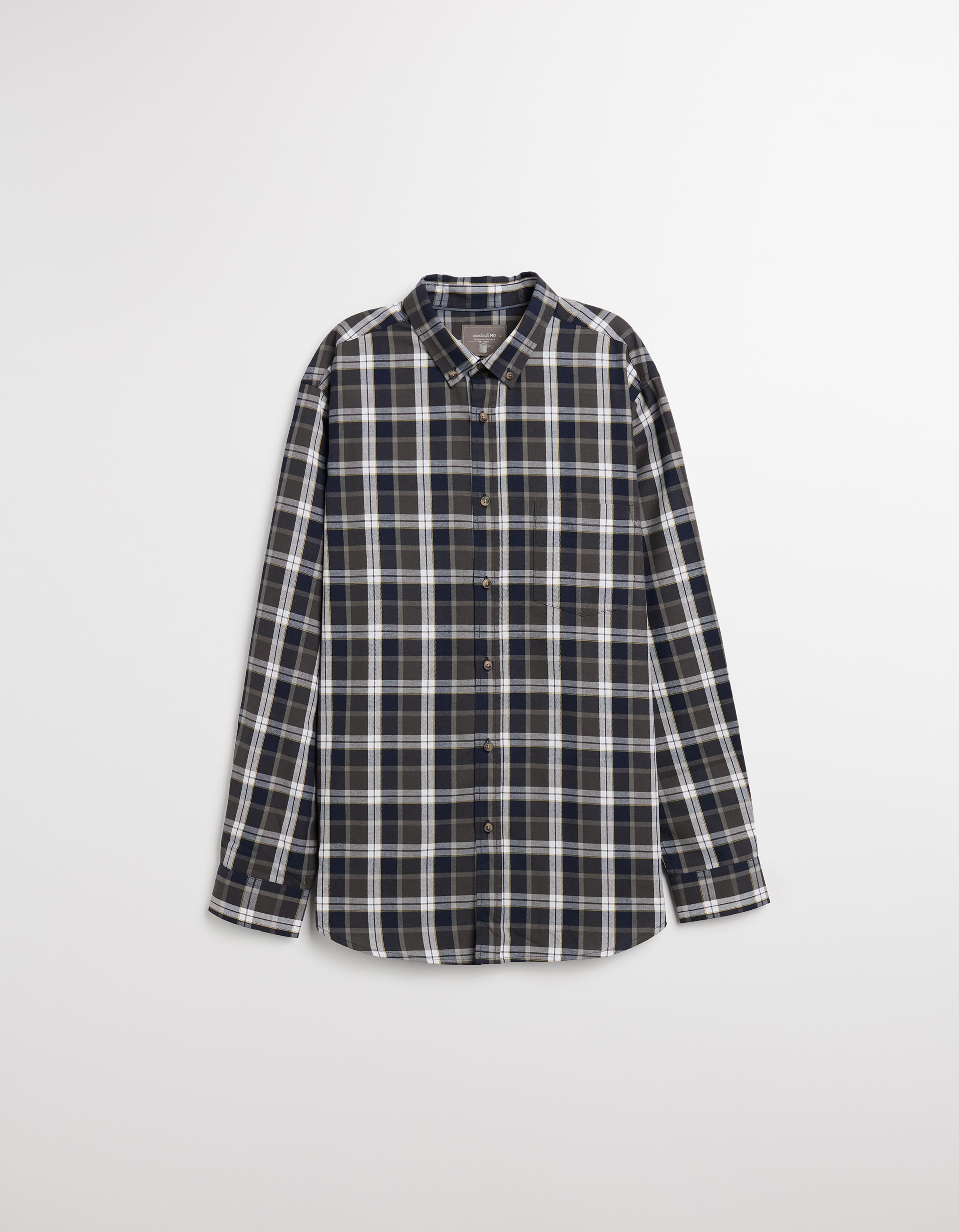 Camisa de Xadrez, Homem, Cinzento