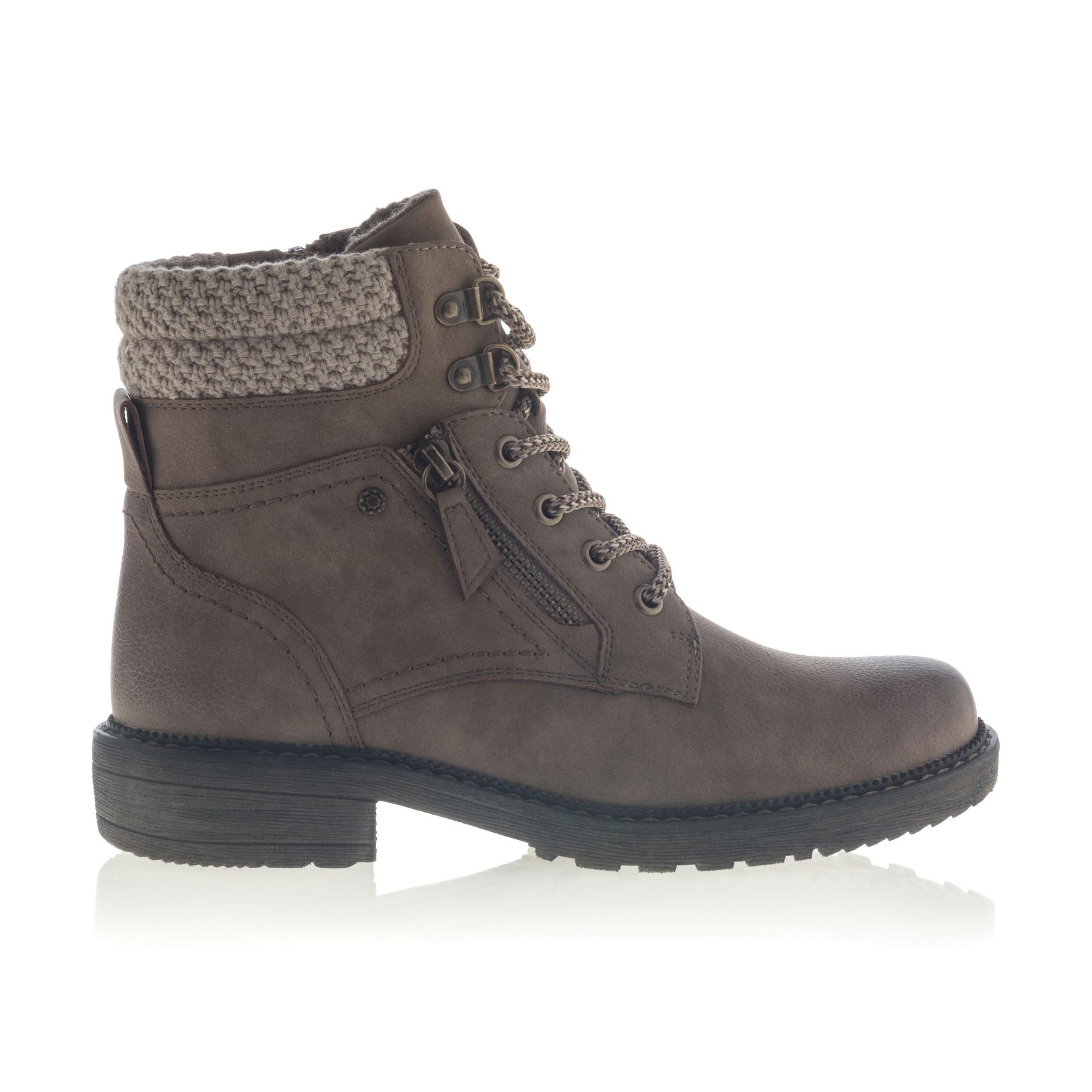 Bottines à lacets Femme beige