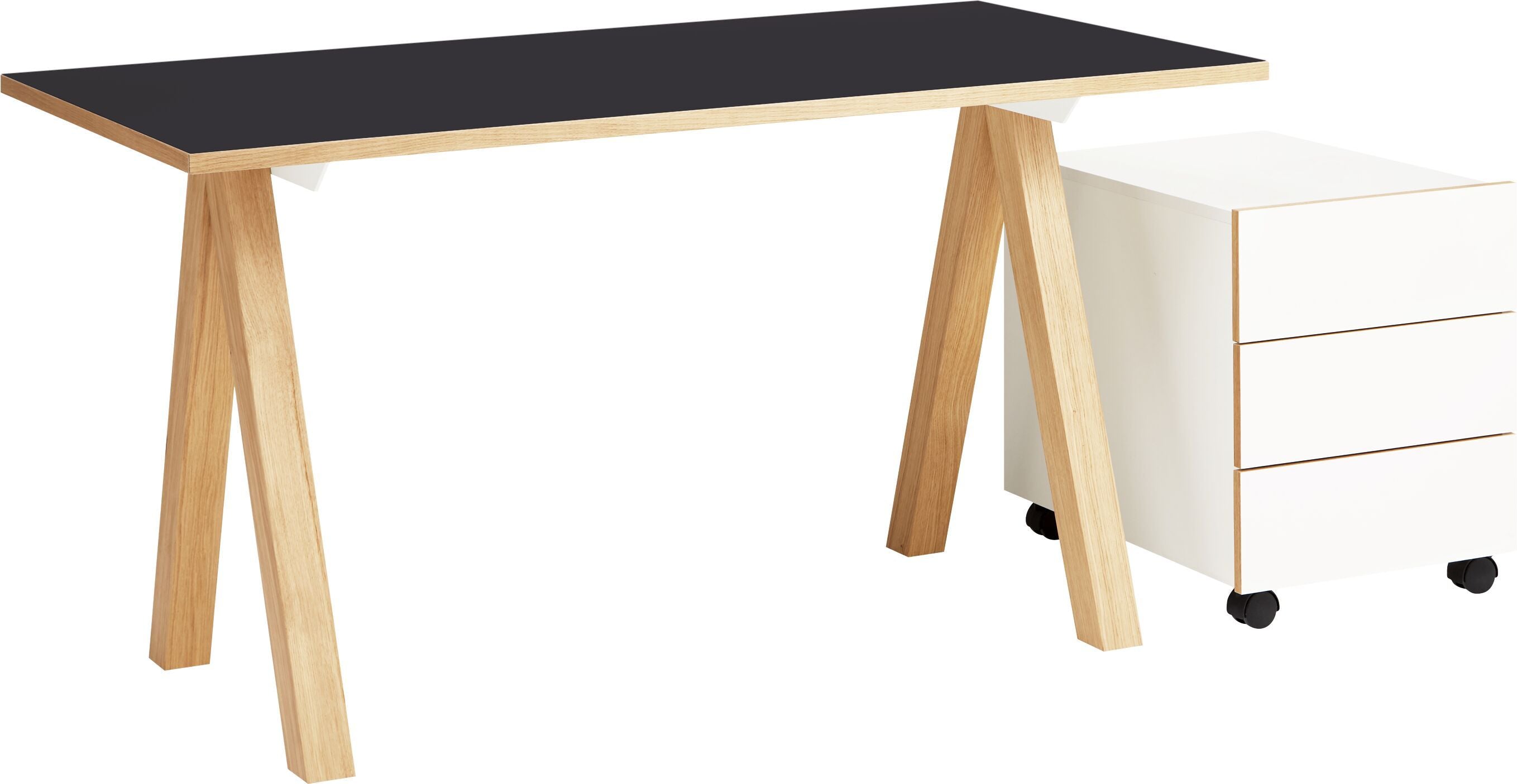 OSLO Schreibtisch - Schwarz / B: 160.0 cm x T: 80.0 cm x H: 74.0 cm