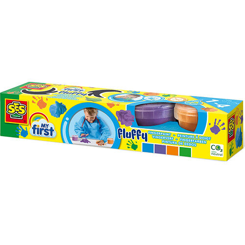 Ses creative fluffy vingerverf - 4st