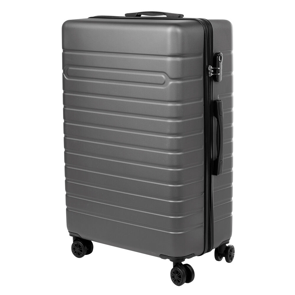 Valise trolley rigide 4 roues gris foncé L. 70 cm