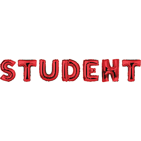 Studenter folieballon - flere varianter - assorteret