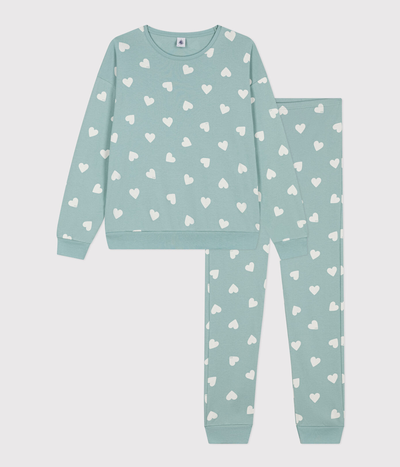 Pyjama cœur femme en coton