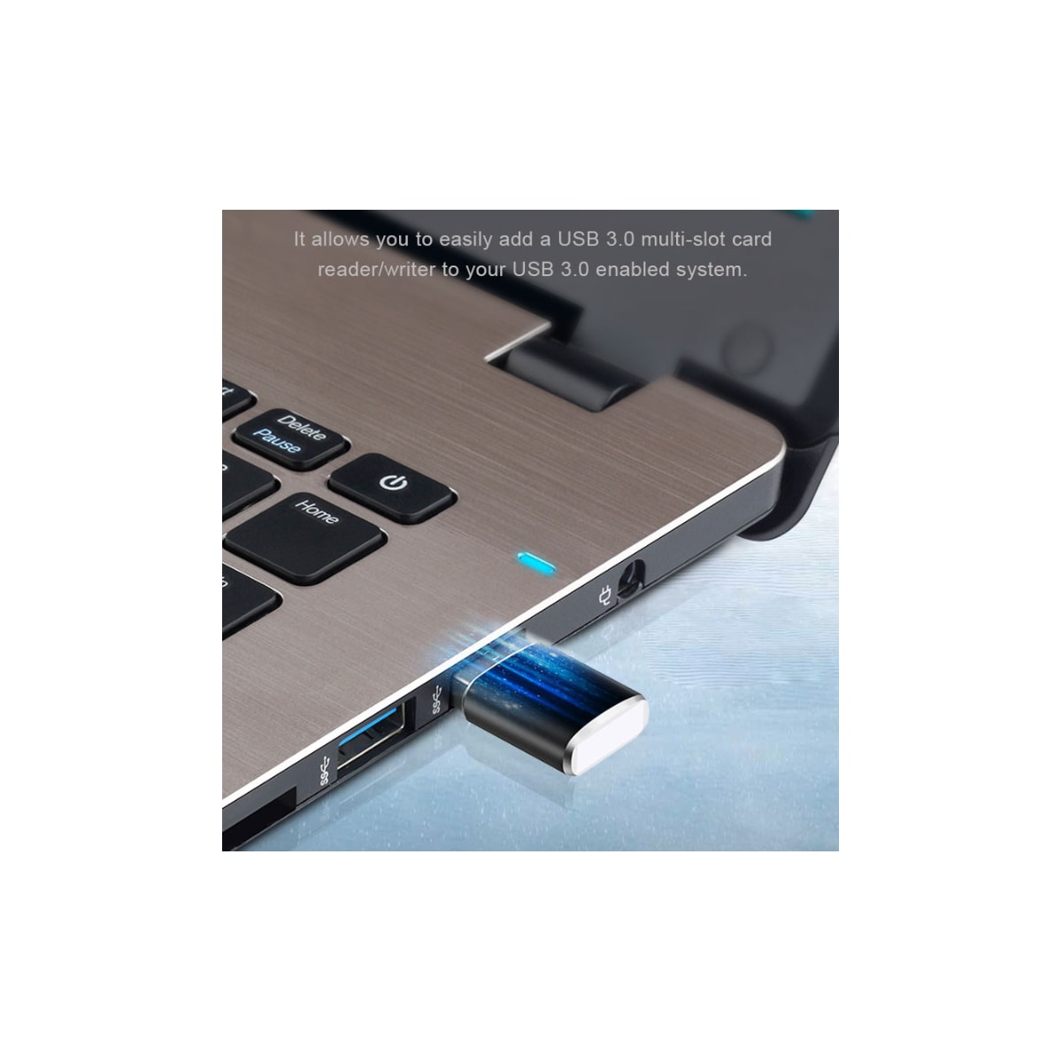 USB 3.0 (hann) til USB-C (hun) adapter Sort