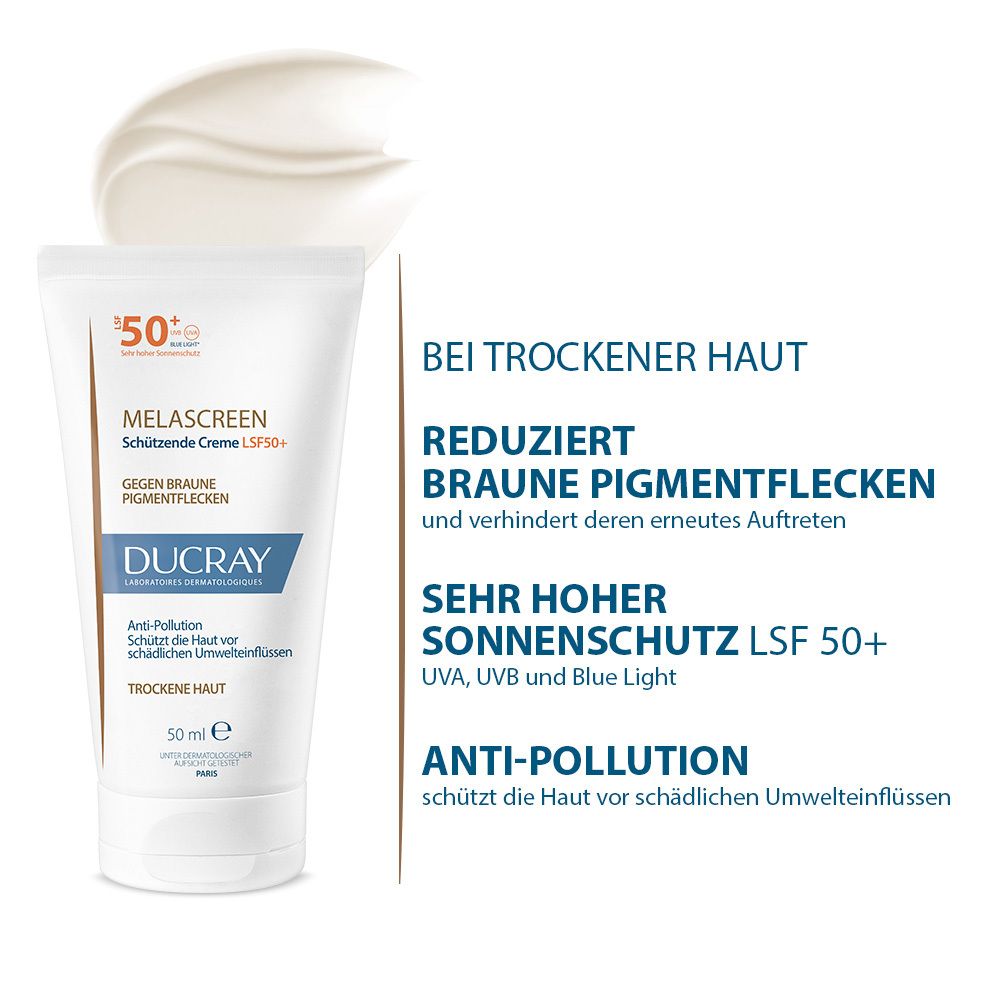 DUCRAY MELASCREEN Schützende Creme LSF50+ - gegen Pigmentflecke