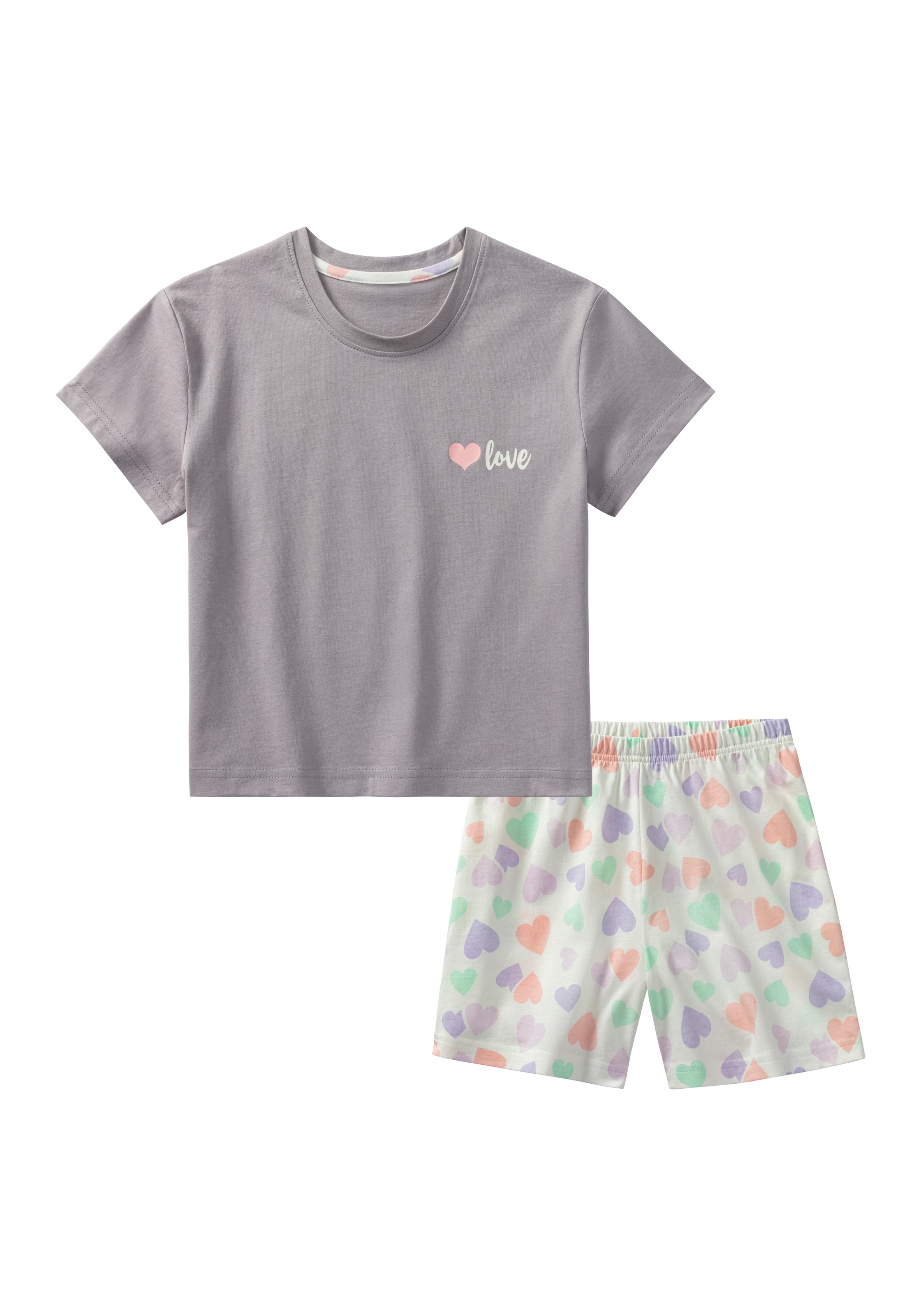 petite fleur Pyjama, 2 Stk. Schlafanzug mit modisch kurzem Shirt