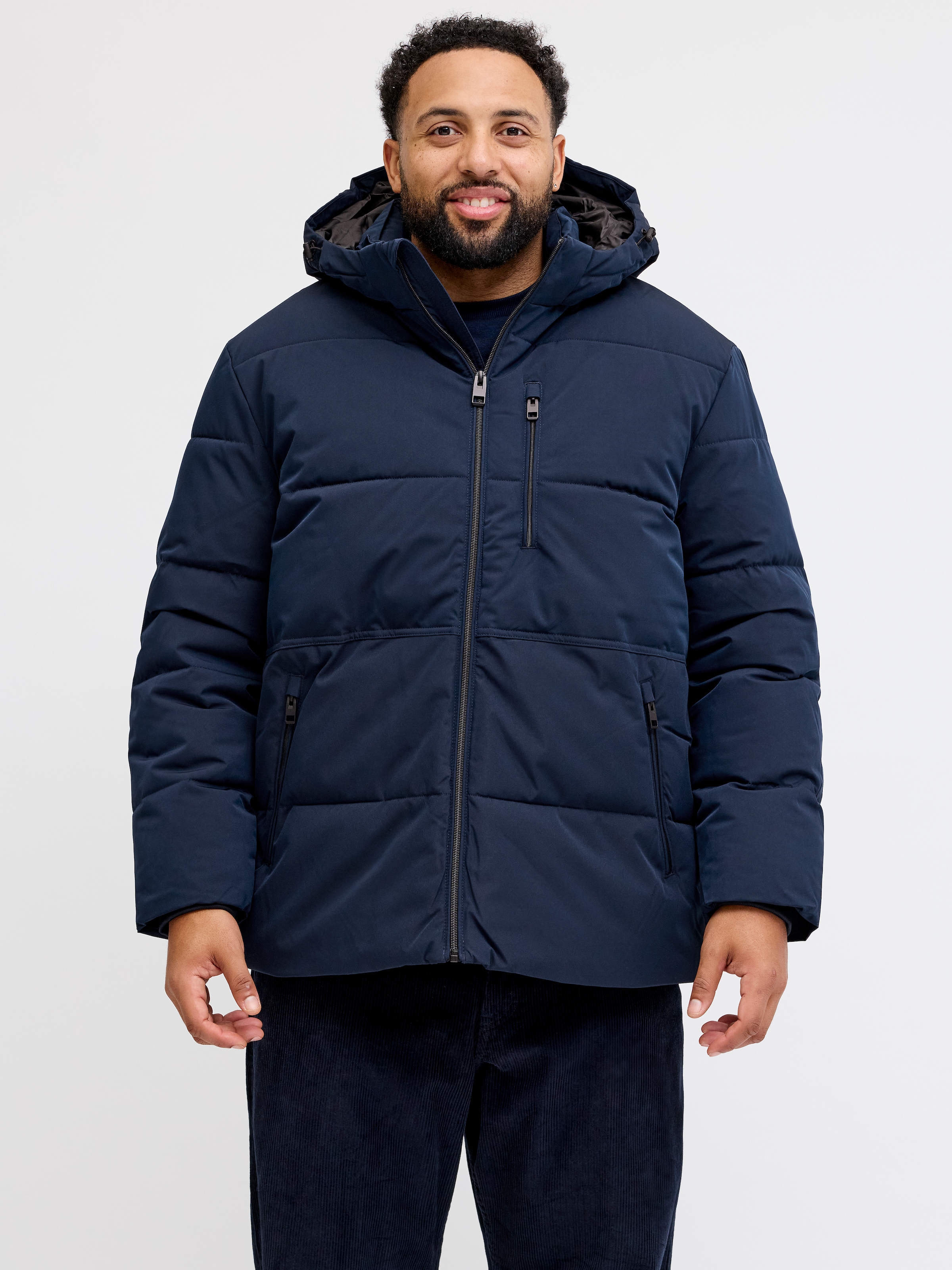 Jack & Jones PlusSize Steppjacke »JJEOWEN PUFFER SN PLS« mit Kapuze