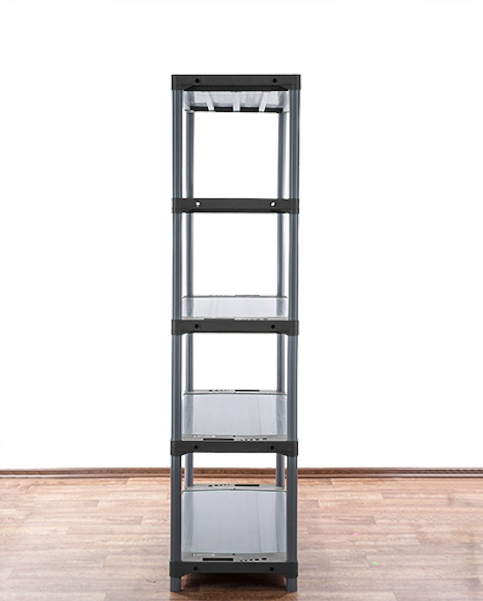 PROREGAL Plastic Plank Big Grey Bear Hoog HxBxD 180 x 90 x 46 cm Plank Draagvermogen 160 kg Grijs
